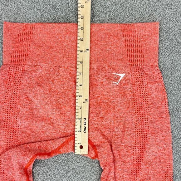 GymShark Vital 2.0 Seamless Leggings Chili Red Marled Medium - Picture 12 of 13